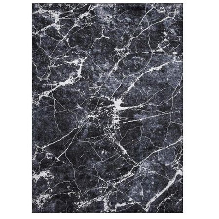 PISOS 7 x 9 ft. Napoli Abstract Area Rug, Anthracite PI2099970